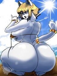 1boy 1girls 2025 2025s 2d 2d_(artwork) 2d_artwork 3:4 4_ears 5_finger 5_fingers accessory alternative_fashion anthro_cat anthro_female anthro_girl anthro_only anthro_solo anthro_woman artist_name ass big_ass big_ass_(female) big_breasts big_butt big_butt_(female) bikini bikini_bottom bikini_bottom_removed black_eyes black_lips black_lipstick black_nose blonde_hair blue_sky blush blush_lines boobs bottomless bracelet breasts butt candy cat cat_anthro cat_ear cat_ears cat_eye cat_eyes cat_girl catgirl clothed clothing cloud clouds covering covering_breasts dessert domestic_cat female female_anthro finger fingers floppy_ears food fur furgonomics girl gold_(metal) gold_bracelet gold_jewelry grey_inner_ear gyaru hair hair_over_eye hand hands hi_res highlights_(coloring) huge_butt j-fashion jewelry jpg jyto kneeling lip lips lipstick lollipop long_tail looking_at_viewer makeup multi_ear outside pink_tongue png raised_finger raised_pinky rear_view ring sitting sky solo_anthro sun swimwear tagme tail tail_accessory tail_jewelry tail_ring teeth teeth_showing tem temmie_(undertale) text tits toes tongue twitter_link two-piece_swimsuit undertale undertale_(series) white_body white_ear white_ears white_fur white_skin white_skinned_female white_tail woman women