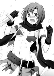 accidental_exposure cropped_jacket fuyuyuki genjitsu_shugi_yuusha_no_oukoku_saikenki juno_minazuki official_art short_hair wardrobe_malfunction