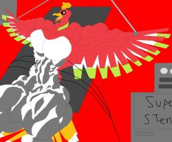 abs biceps breasts female ho-oh inflamusgrow muscles muscular muscular_arms muscular_female muscular_legs muscular_thighs pecs pokemon pokemon_(species)