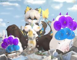 2025 absurd_res aircraft airplane anthro barefoot black_body black_fur blep blood_on_feet blue_ears blue_eyes blue_pawpads blue_sky breasts brown_body brown_fur brown_tail building burning chinese_description city claws clit_dick cloud countershading day destruction digital_drawing_(artwork) digital_media_(artwork) dirty dirty_feet feet fire foot_focus fur genitals glans hair herm herm_anthro hi_res holding_vehicle inner_ear_fluff intersex intersex_anthro kemono leg_markings macro markings multicolored_body multicolored_ears multicolored_fur multicolored_markings multicolored_pawpads multicolored_tail nrpwccold221 nude nude_anthro nude_herm object_in_urethra pawpads penis purple_claws purple_pawpads sitting sky smile socks_(marking) solo species_request swimming tail tail_tuft tan_hair toe_claws tongue tongue_out tuft two_tone_markings two_tone_pawpads vehicle water white_body white_breasts white_countershading white_feet white_fur yellow_claws yellow_ears yellow_glans yellow_inner_ear yellow_inner_ear_fluff yellow_markings yellow_penis yellow_tail_tuft yellow_tongue yellow_vulva
