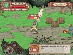 1boy animated blue_eyes blush boots bow bra breasts brown_hair censored cg cleft_of_venus clenched_teeth clothes_lift clothes_pull colored_skin cum female gameplay_mechanics goblin goblin_male goblin_walker grass hairbow large_breasts long_hair monster monster_rape nature navel nipples official_art orange_hair outdoors panties pants pants_pull panty_pull penis pink_panties pointy_ears ponytail pubic_hair public_indecency pussy rape restrained sex sex_from_behind shirt_lift shorts_pull skirt socks solo_focus sound straight tagme teeth underwear vaginal_penetration video