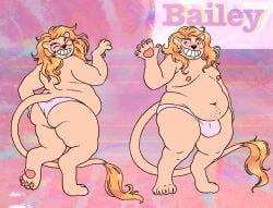 anthro bailey_(patricia_taxxon) bulge bulge_through_clothing chubby chubby_female fat furry furry_female patricia_taxxon pocket-deer-art topless trans_woman transfem transgender transgender_woman