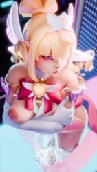 3d 3d_(artwork) angry_expression artist_name artist_request ass blender blender_cycles boobs_focus breast_grab breasts breasts_out covering_breasts covering_self functionally_nude functionally_nude_female heart_of_hope_juno hi_res juno_(overwatch) magical_girl nightclub overwatch overwatch_2 pouting pouting_at_viewer pouting_lips solo_female solo_focus stockings thighs tits_focus