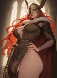 1futa 1futanari ai_generated ass big_ass big_breasts big_butt big_hips big_penis breasts brown_dress capr cleavage clothed clothing dick dickgirl dress elden_ring eyebrows eyelashes fur_trim futa_only futanari goddess grin grinning grinning_at_viewer hair hands-free helmet huge_cock indoors lips lipstick long_hair looking_at_viewer make_up makeup malenia_blade_of_miquella mask masked medival narrow_waist narrowed_eyes nose penis red_cape red_hair robe seducing seductive seductive_eyes seductive_gaze seductive_look seductive_mouth seductive_pose seductive_smile smile smile_at_viewer smiley_face smooth_balls smooth_penis smooth_skin solo solo_dickgirl solo_focus solo_futa solo_futanari testicles velonix winged_helmet wings
