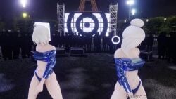 2girls animated blue_eyes mmd music_video rwby tagme video weiss_schnee white_hair winter_schnee