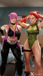 2girls 3d athletic athletic_female blonde_hair british british_female busty cammy_white capcom dawdle3d female female_focus female_only french french_female hourglass_figure jack-o_pose manon_legrand naked_footwear pink_hair pose posing street_fighter street_fighter_6 tagme wide_hips