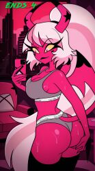 2025 ass ass_focus big_ass big_breasts demon_girl ends34 feet grabbing_ass helluva_boss long_hair selfie succubus tail verosika_mayday_(helluva_boss)