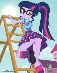 ai-assisted ai_generated ass female highres kimberlite_moonbow ladder my_little_pony outfit pussy sci-twi self-upload sexy solo twilight_sparkle_(eg) uncensored url