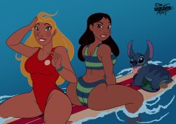 1boy 2girls alien alien_boy big_ass big_breasts big_thighs blonde_hair breasts brown-skinned_female brown_body brown_skin bust busty chest curvaceous curvy curvy_figure dark-skinned_female dark_skin digital_media_(artwork) disney dncsamsonart experiment_(lilo_and_stitch) female hips hourglass_figure huge_ass huge_thighs large_ass large_breasts large_thighs legs lifeguard lifeguard_(lilo_and_stitch) lilo_and_stitch male male/female malevolentnsfw malevolentsamsonnsfw mature mature_female nani_pelekai short_male slim_waist stitch stitch_(lilo_and_stitch) straight thick thick_hips thick_legs thick_thighs thighs voluptuous waist wide_hips