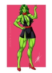 1girls big_ass big_breasts big_thighs breasts curvaceous curvy curvy_figure digital_media_(artwork) female green-skinned_female green_body green_skin hips hourglass_figure huge_ass huge_breasts huge_thighs hulk_(series) jennifer_walters kamenkaiser large_ass large_breasts large_thighs legs marvel marvel_comics mature mature_female she-hulk slim_waist thick thick_hips thick_legs thick_thighs thighs voluptuous waist wide_hips