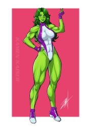 1girls big_ass big_breasts breasts curvaceous curvy curvy_figure digital_media_(artwork) female green-skinned_female green_body green_skin hips hourglass_figure huge_ass huge_breasts hulk_(series) jennifer_walters kamenkaiser large_ass large_breasts legs marvel marvel_comics mature mature_female she-hulk slim_waist thick thick_hips thick_legs thick_thighs thighs voluptuous waist wide_hips