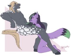 animal_genitalia animal_penis anthro blush canine deepthroat duo equine equine_penis erection fellatio female horse horsecock kneeling male mammal nude open_mouth oral penis redpixie sex straight