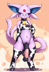 ai_generated anthro cow_print eeveelution equine_penis espeon flaccid horse_penis horsecock male male_only nai_diffusion nintendo novelai pokemon pokemon_(species) precum precum_drip self_upload weedvee420