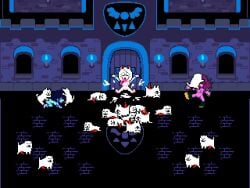 3girls 6+boys accurate_art_style annoying_dog_(undertale) breasts breeding_slave defeated_heroine deltarune deltarune_chapter_1 dog_penis doggy_style face_fucking female feral feral_on_female feral_penetrating_anthro feral_penetrating_human gangbang gangrape helpless kris_(deltarune) kris_female_(deltarune) leaking_cum pixel_(artwork) pixel_art ralsei ralsei_(female) ralsei_with_white_fur rape rule63 semi_public spitroast sprite_art susie_(deltarune) tied_hands waiting_for_turn zoophilia