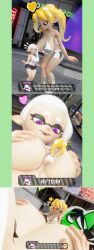 2girls 3d breasts_bigger_than_head giantess huge_breasts lazza_(artist) multiple_images splatoon tagme talking