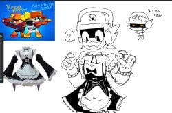 brawl_stars incest larry_(brawl_stars) lawrie_(brawl_stars) maid_outfit twincest