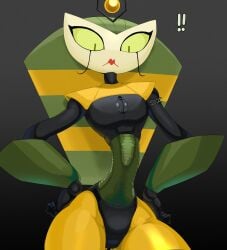 2d 2d_(artwork) alien alien_girl ass breasts clueless confused female hair looking_at_viewer mdthetest my_life_as_a_teenage_robot nickelodeon robot robot_girl solo surprised surprised_expression tagme vexus