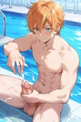 ai_generated balls gay male male_only noahai penis project_sekai shinonome_akito tagme yaoi