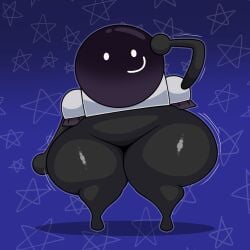1boy ambiguous_gender bottom_heavy breathotter color colored femboy helmet_(tbf) huge_thighs hyper_thighs large_thighs male male_only motion_lines object_show object_shows shiny_skin shiny_thighs simple_background solo solo_focus solo_male stars tbf trial_by_fire wide_hips