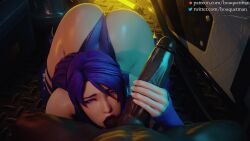 3d animateds ass ass_focus ball_sucking big_ass bouquetman dark-skinned_male dark_skin eye_contact handjob heels high_heels huge_ass interracial leotard psylocke purple_hair sucking_testicles tagme thigh_boots video voluptuous