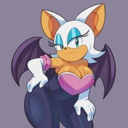 anthro anthro_only breasts female furry furry_only hips lueduar lueduartv rouge_the_bat solo sonic_(series) tagme