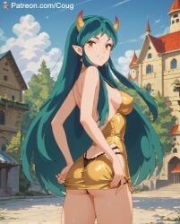 1girls ai_generated cougwe lum stable_diffusion urusei_yatsura