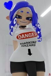 1futa 3d clothed clothing erection_under_clothes fully_clothed futanari huge_cock lazza_(artist) looking_at_viewer solo_futa splatoon t-shirt tagme text_on_clothing