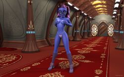 2015 alien alien_girl blue-skinned_female blue_skin clone_wars coruscant female kondaspeter pantoran riyo_chuchi senate_building solo star_wars tied_hair twintails voluptuous