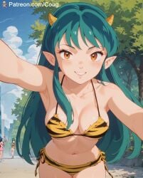 1girls ai_generated cougwe lum stable_diffusion urusei_yatsura