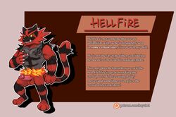 1boy description erection furry haychel incineroar male_only nintendo original_character penis pokemon pokemon_sm testicles text video_games wrestling