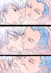 2boys comic gay ghiaccio imminent_sex jojo's_bizarre_adventure kissing male male/male male_only risotto_nero vento_aureo yaoi