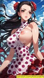 ai_generated ai_sluts dress female female_only huge_breasts one_breast_out one_piece sole_female viola_(one_piece)