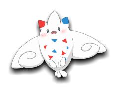 anus blue_markings blush female feral feral_only generation_4_pokemon genitals lying markings minami_(artist) nintendo on_back pokemon pokemon_(species) pussy red_markings simple_background solo togekiss white_background white_body