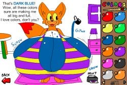 anthro bad_anatomy big_breasts color coloring coloring_page coloring_paige(mattthetooncat) female female_focus female_only fox huge_breasts mattthetooncat paint_bucket paintbrush slosh sloshing_breasts