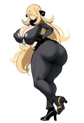 ai_generated big_ass big_breasts cynthia_(pokemon) female female female_focus female_only full_body huge_ass mature_female mullon novelai pokemon pokemon_dppt solo solo_female that_ass_was_fat thick_thighs
