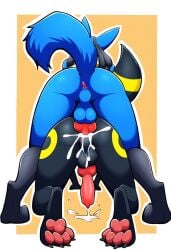 2boys ai_generated anal anal_sex anal_sex anthro canine_penis cum cum_in_ass cum_inside eeveelution gay gay_sex knot lucario male male/male male_only nai_diffusion nintendo novelai pokemon pokemon_(species) self_upload umbreon weedvee420