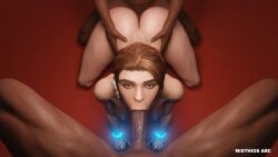 1girls 3d animated ass back back_view backshots bbc big_ass big_breasts brown_eyes brown_hair brunette butt dark-skinned_male dark_skin deepthroat defeated doggy_style facing_forward facing_viewer female fit fit_female from_behind giant_ass gif hailey_(the_first_descendant) hazel_eyes interracial light-skinned_female light_skin misthiosarc multiple_boys naked oral pants penis perfect_ass pounding pov rough_sex sfm spitroast the_first_descendant threesome