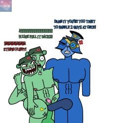 bara caged_cock flippy_(htf) fliqpy_(htf) gay general_tiger hurt nota3_(artist) threesome