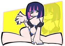 1girls accurate_art_style big_breasts big_thighs bra breasts curvy curvy_body curvy_female curvy_figure curvy_hips fleshpie669 lingerie lingerie_bra lingerie_only lingerie_panties medium_breasts panties panty_&_stocking_with_garterbelt pinup stocking_anarchy thick_legs thick_thighs thighs tits wide_hips wide_thighs