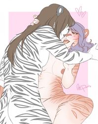 anthro breasts duo feline female fur hair hi_res male mammal nipples nude redpixie saliva saliva_string sex spread_legs spreading straight tiger tongue tongue_out