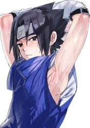 armpit_fetish armpits male male_focus male_only naruto naruto_(series) sasuke_uchiha solo solo_focus solo_male