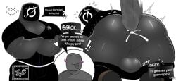 2boys anal_sex ass big_butt blush blushing butt chubby cum_in_ass cum_inside dialogue english_text fat_ass fredrick7298 from_behind gay grok_(twitter) grok_(x) male male/male male_only muscular pants_down penetration penis sex size_difference small_dom_big_sub smaller_male text