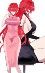 1girls big_breasts dan_koflove dan_koflove_(artist) huge_breasts king_of_fighters light-skinned_female light_skin long_hair pale-skinned_female pale_skin red_hair shermie_(kof) thick_thighs voluptuous voluptuous_female