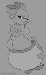 1girls anus ass bedroom_eyes breasts butt butthole female female_only greyscale koopa_clown_car koopaling lips looking_back mario_(series) miss_moosie monochrome nintendo nipples one_eye_closed presenting presenting_hindquarters pussy rear_view scalie seductive solo tagme wendy_o._koopa wink