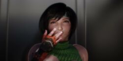 1girls animated black_hair black_hair_female blowjob_gesture breasts elevator final_fantasy_vii final_fantasy_vii_rebirth final_fantasy_vii_remake gesture half-dressed half_naked half_naked_female kunoichi no_sound nordehartet sex_gesture solo_female tagme video yuffie_kisaragi