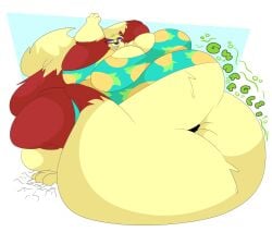 animal_crossing anthro ass audie_(animal_crossing) bbw big_ass big_breasts bikini breasts bubble_ass bubble_butt canid canine canis castdraws_(artist) chubby female furry huge_ass huge_breasts ssbbw tagme thick_thighs wide_hips wolf