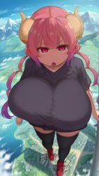 1girl 1girls 2026 2d 2d_(artwork) 2d_artwork ai_generated armpits ass background bare_legs big_ass big_breasts big_butt big_thighs big_tit big_tits big_tits_squeezed_together big_titties black_legwear black_shirt black_thighhighs black_topwear blush blush_lines blushing blushing_at_viewer blushing_female bottomless breasts breasts_bigger_than_head breasts_bigger_than_torso breasts_squeezed_together bubble_ass bubble_butt child_bearing_hips cleavage cleavage_overflow cleavage_window clothed clothed_female clothes collar collarbone color colored curled_horns curvaceous curvaceous_body curvaceous_female curvaceous_figure curvaceous_hips curvaceous_thighs curves curvy curvy_body curvy_female curvy_figure curvy_hips curvy_thighs dangling_breasts deep_cleavage dragon_girl dragon_horns dragon_humanoid enormous_breasts fat_ass fat_butt female female_focus female_only fully_clothed fully_clothed_female giant_ass giant_breasts giant_butt giant_thighs giant_tits gigantic_ass gigantic_breasts gigantic_butt gigantic_thighs gigantic_tits glistening glistening_body glistening_breasts glistening_clothing glistening_hair glistening_skin gradient_hair hanging_breasts heavy_breasts hips horn horns hourglass_figure hourglass_figured_female huge_ass huge_breasts huge_butt huge_thighs ilulu ilulu_(dragon_maid) ilulu_(maidragon) ilulu_(miss_kobayashi's_dragon_maid) kobayashi-san_chi_no_maidragon large_ass large_breasts large_butt large_thighs large_tits legs_together light-skinned_female light_skin long_eyelashes long_hair long_legs looking_at_viewer low_hanging_breasts massive_ass massive_breasts massive_butt massive_thighs massive_tits monster_girl multicolored_hair narrow_waist naughty_face no_bra no_nipples_visible no_nude no_nudity no_panties oiled_breasts oiled_skin overflowing_breasts overflowing_thighs pale-skinned_female pink_hair pointy_ears purple_hair red_eyes red_hair red_shoes scales seductive semi_nude shiny shiny_body shiny_breasts shiny_clothes shiny_hair shiny_skin shortstack shortstack_female skindentation skinny_waist slender_waist slim_waist small_waist smile smiling_at_viewer soft_breasts solo solo_female solo_focus stacked stacked_ass stacked_breasts stacked_lady tail thick thick_ass thick_butt thick_eyelashes thick_hips thick_legs thick_thighs thigh_highs thighhighs thighs thighs_bigger_than_head thighs_bigger_than_torso thighs_large thighs_together thighs_waist thin_eyebrows thin_waist thunder_thighs tight_clothes tight_clothing tight_shirt tiny_waist truegoon twintails underwear voluptuous voluptuous_female wide_hips yellow_horn yellow_horns zettai_ryouiki