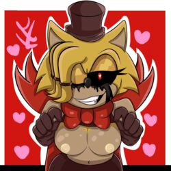 big_breasts five_nights_at_sonic's heart_eyes hedgehog looking_at_viewer nurse_golden nurse_golden_(fnas) red_eyes smile sonic_(series) tagme the_laucha