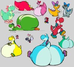 atsuinekowo big_ass birdo bubble_butt femboy furry huge_ass hyper_ass mario_(series) tagme thick_thighs wide_hips yoshi