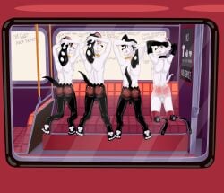 101_dalmatian_street 101_dalmatians aged_up amputee anthro anthrofied backsack balls black_spots brother_(lore) brothers_(lore) bus butt canid canine canis chain_necklace clenched_teeth collar commercial_vehicle dal101strefan dalmatian delgado_(101_dalmatians) dialogue digital_media_(artwork) dimitri_1_(101_dalmatians) dimitri_2_(101_dalmatians) dimitri_3_(101_dalmatians) dimitri_trio_(101_dalmatians) disability disney domestic_dog english_text exhibitionism feet flaccid foreskin fur genitals group hands_behind_head hi_res humanoid_genitalia humanoid_penis jewelry kneeling looking_back male mammal markings missing_all_legs necklace necklace_only nude panis partially_retracted_foreskin pawpads penis prosthetic prosthetic_leg prosthetic_limb public public_nudity rear_view sibling_(lore) slap_mark spanked_butt spots spotted_body tail teeth text toes triplets_(lore) vehicle white_body white_fur window